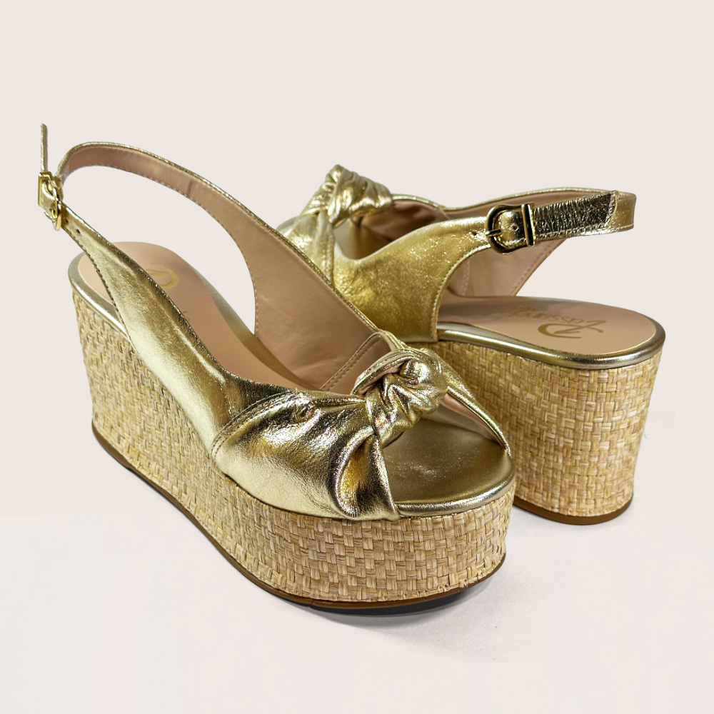 Sandalias Coco Oro Passarela - Imagen 2